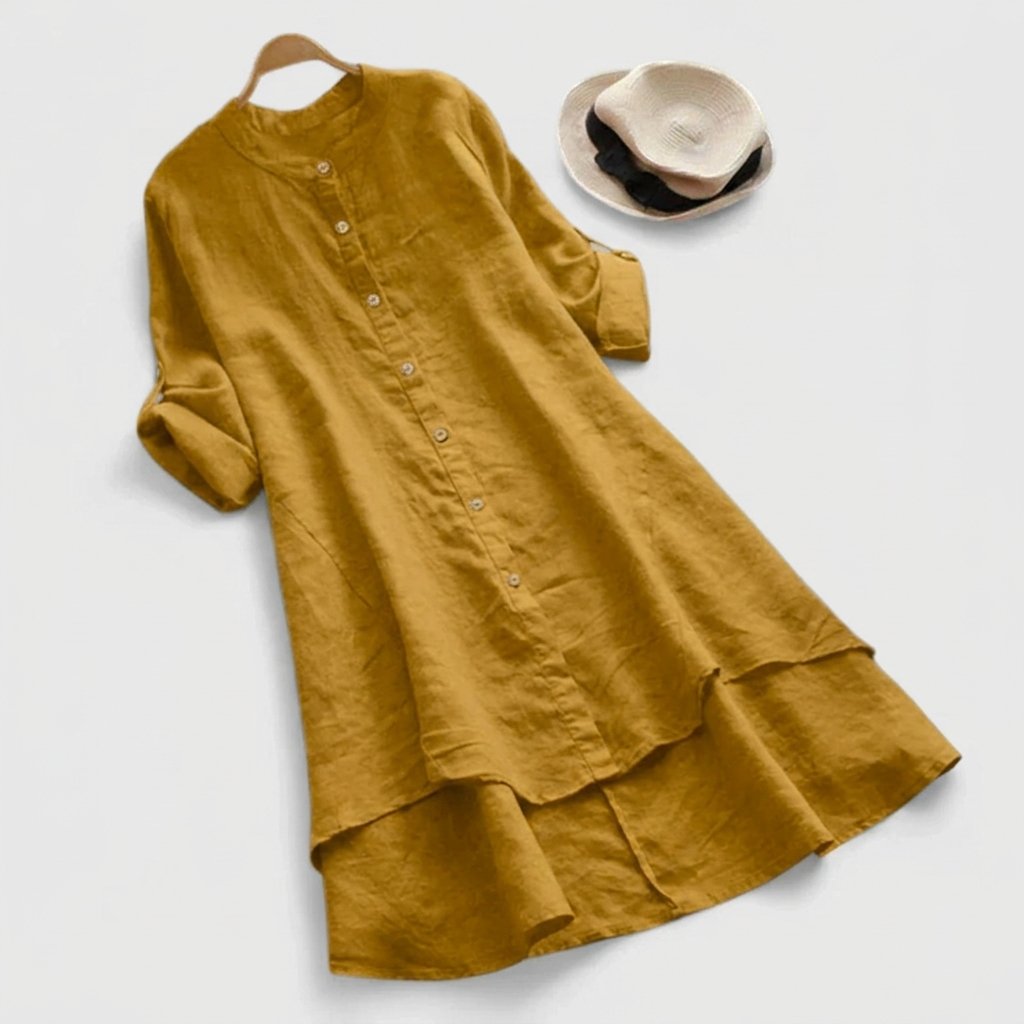 ladies linen shirt dress Ava