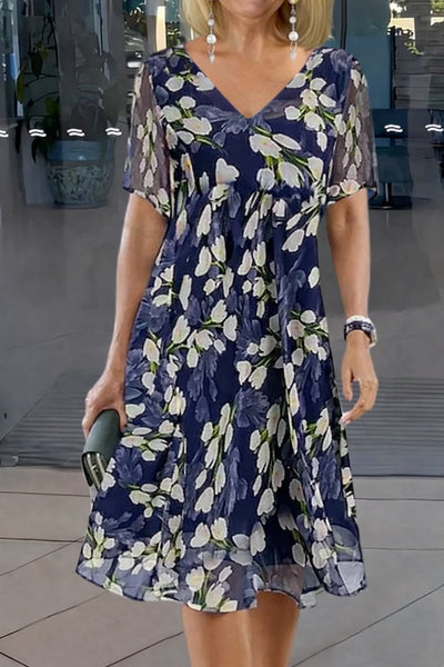 boho embroidered dress Floral embroidered dress Summer boho sundress XS