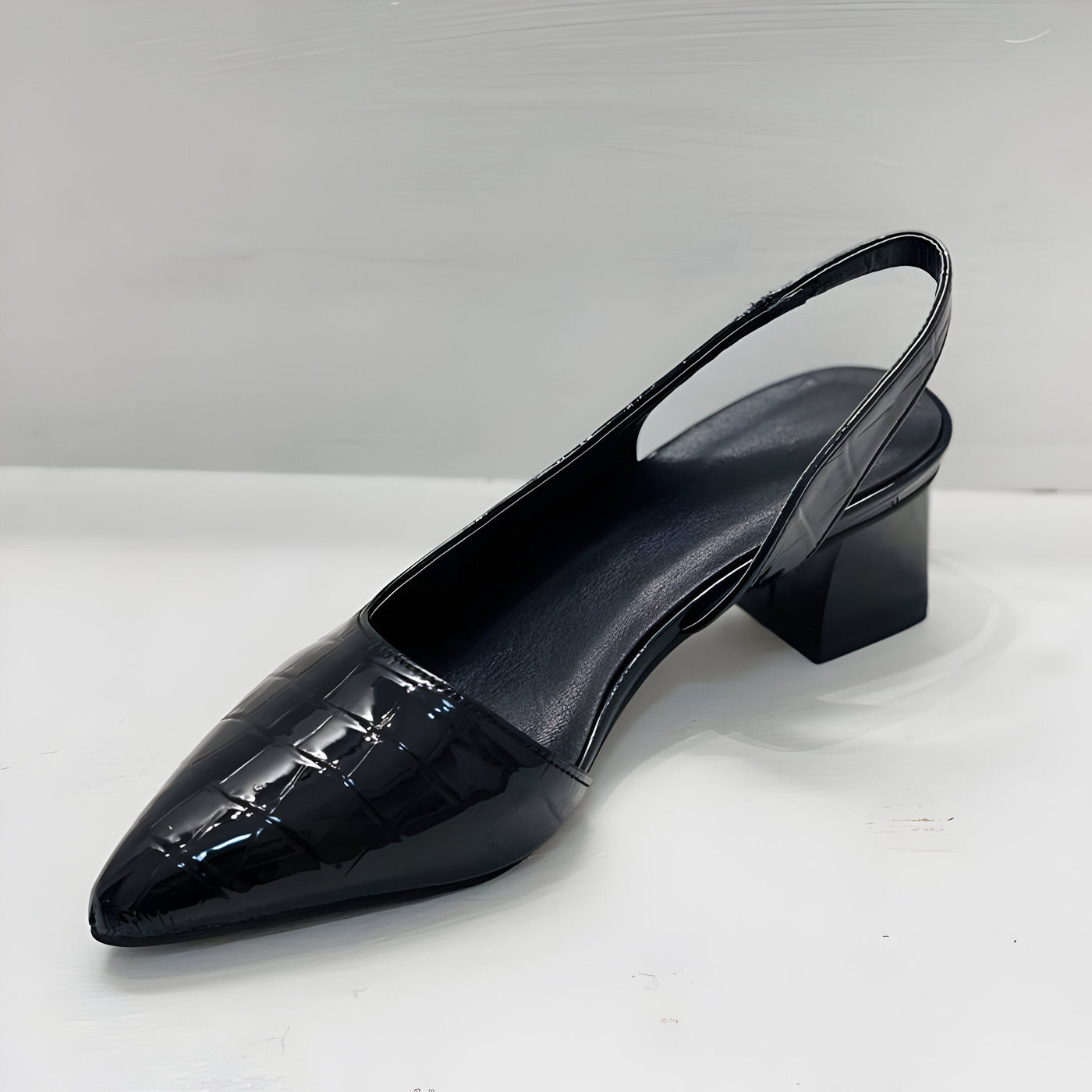 Structured Flats Scarlett | Women's Pointed Toe Slingback Flats Low Heel Structured ...